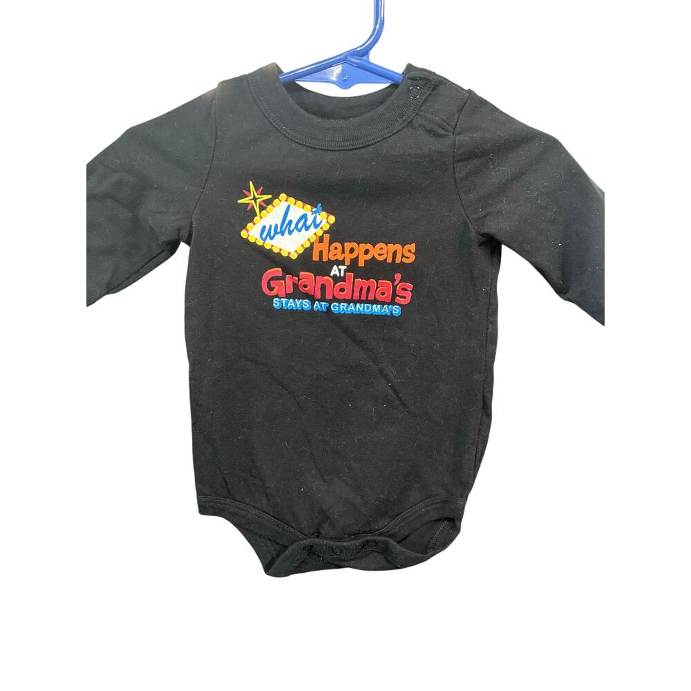 "What Happens at Grandma's" Vegas Inspired LS Onesie - Circo - 3mo